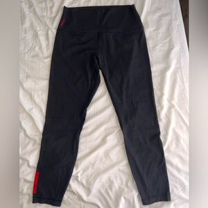 Lululemon Align Pant 25” Size 10 Black *Membership Edition With Red Logo*
